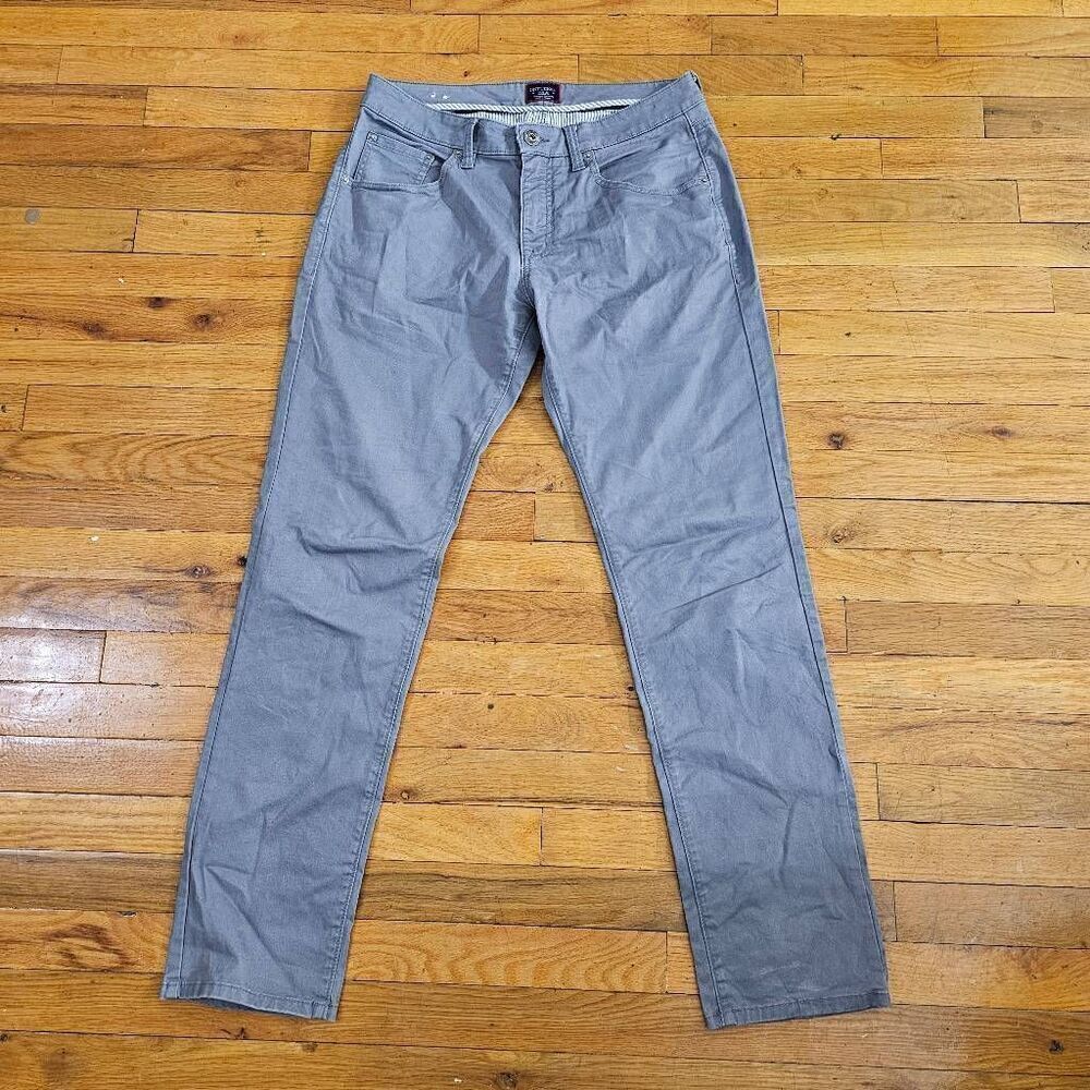 Untuckit Mens Gray Chino Trousers Pants 32x32